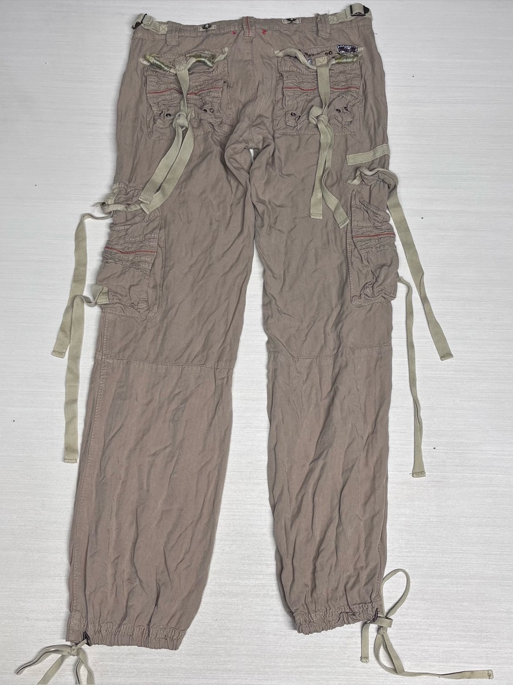 Miss Me Vintage Y2K Parachute Multi Pocket Cargo Pants size large
